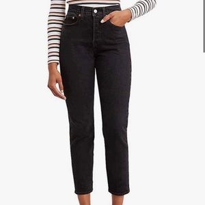 Levi’s Premium Black Wedgie Icon Jeans Denim Sz 24 High Rise Button Fly